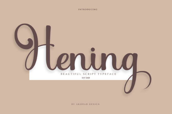Hening: A Handwritten Font for Polished Branding