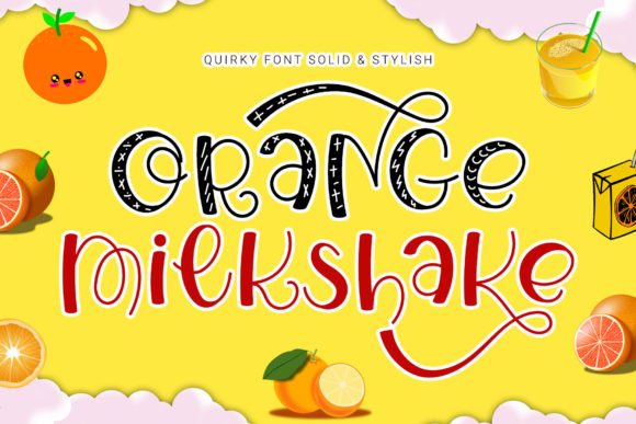 Orange Milkshake Font for Bold Craft Designs
