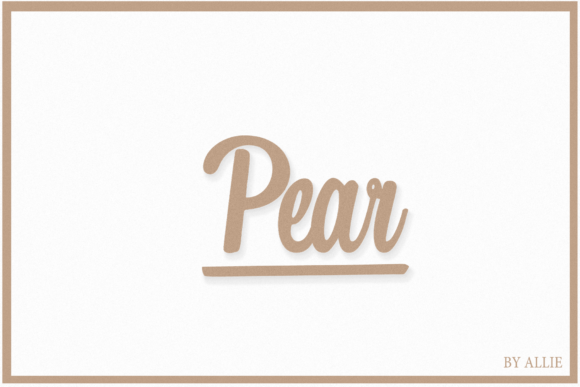 Pear Font: A Handwritten Typeface for Campaigns