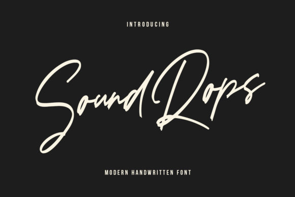 Soundrops: A Handwritten Font for Authentic Branding